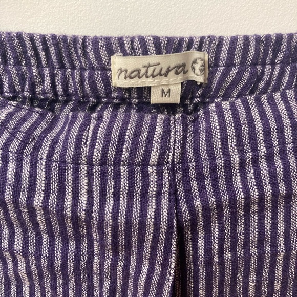 Natura blue striped pull on pants - Picture 2 of 2